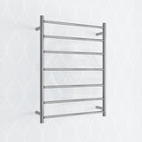800X600X122mm Round Chrome Electric Heated Towel Rack 7 Bars Stainless Steel