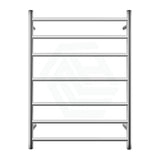 800X600X122mm Round Chrome Electric Heated Towel Rack 7 Bars Stainless Steel