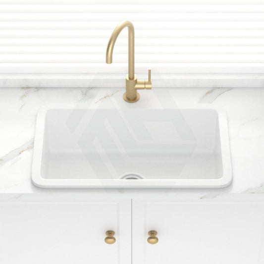 810X480X254Mm Gloss White Camden Fireclay Kitchen Sink Single Bowl Top/Under Mount Sinks