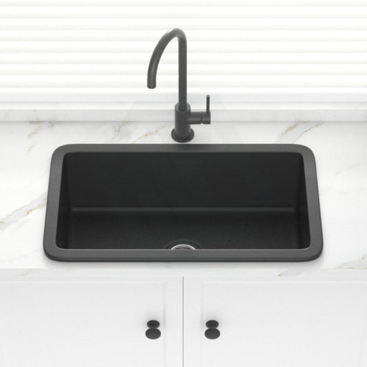 810X480X254Mm Matt Black Camden Fireclay Kitchen Sink Single Bowl Top/Under Mount Sinks