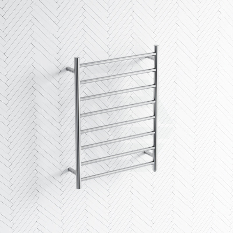 820X600X122Mm Round Chrome Electric Heated Towel Rack 8 Bars Stainless Steel Rails