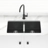 824X481X241mm Carysil Black Double Bowls Granite Undermount Kitchen Laundry Sink