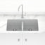 824X481X241mm Carysil Concrete Grey Double Bowls Granite Undermount Kitchen Laundry Sink
