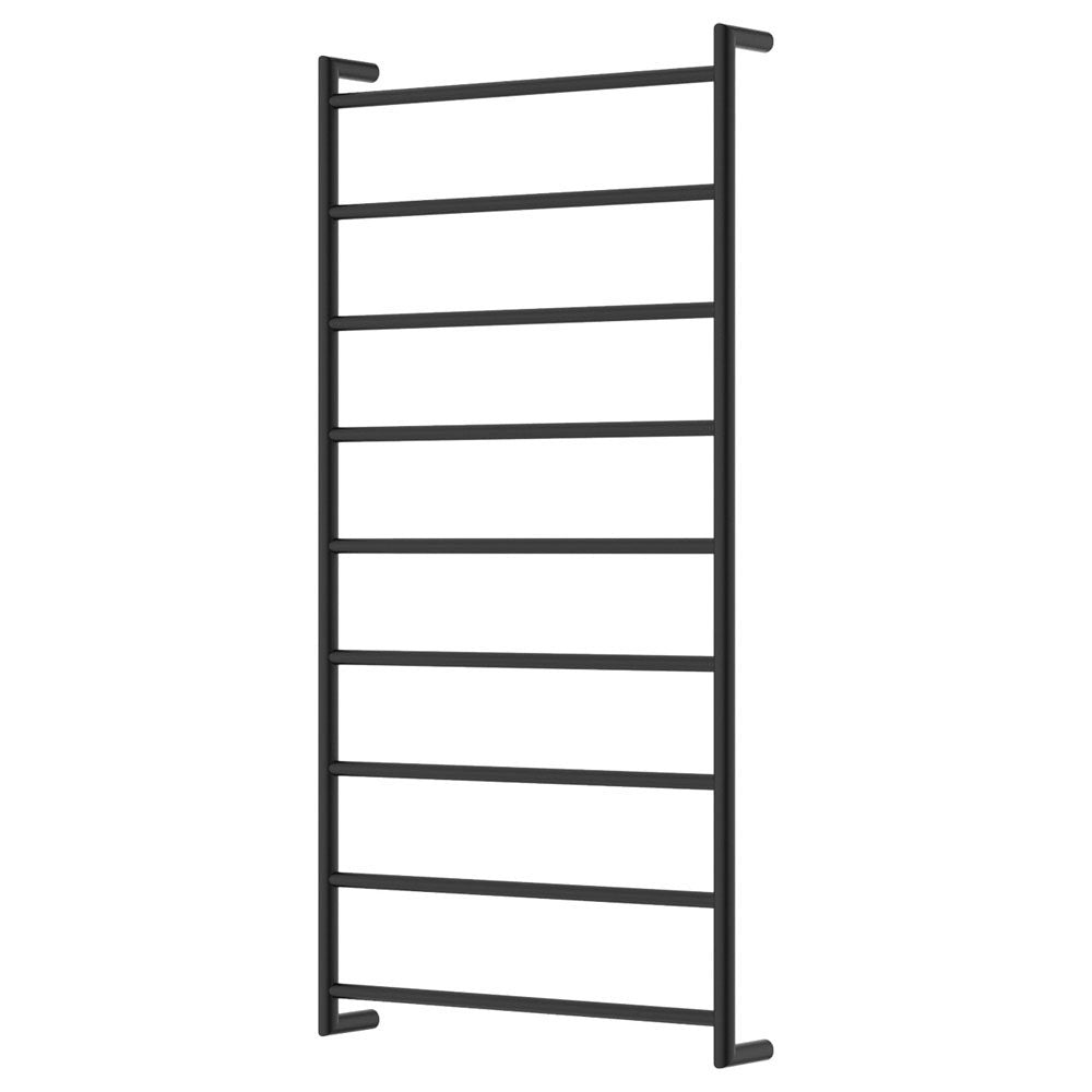 Fienza Kaya Heated Towel Rail 600Mm 4/6/9 Bars Matt Black Rails