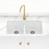 Granite Kitchen Sink Double Bowls Under Mount 838mm White