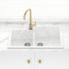 860X500X205Mm Carysil White Double Bowl Granite Kitchen Laundry Sink Top/flush/under Mount Products
