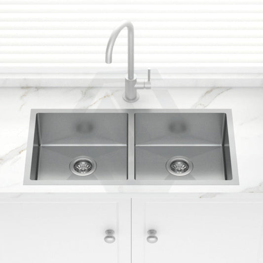 Stainless Steel Kitchen Sink Double Bowls 865mm