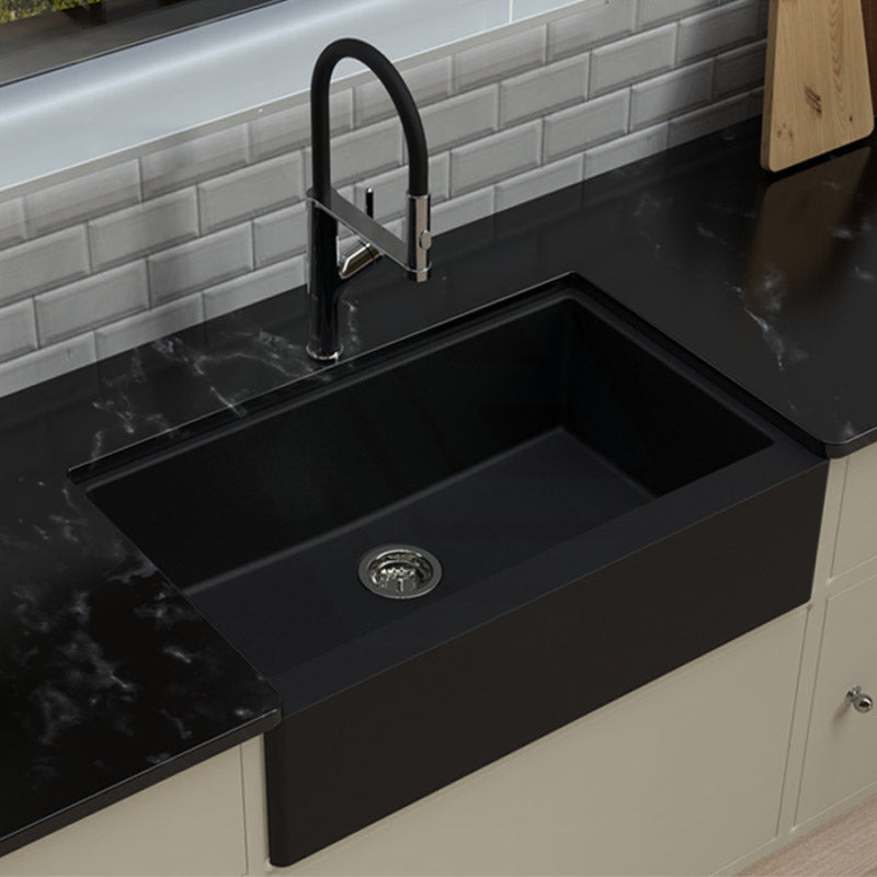 865X540X229Mm Black Granite Butler Sink Single Bowl Farmhouse Kitchen Laundry Apron Front Products