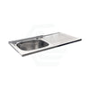 890x460x22mm Citi Stainless Steel Top/Undermount Single Bowl Kitchen/Laundry Sink Top