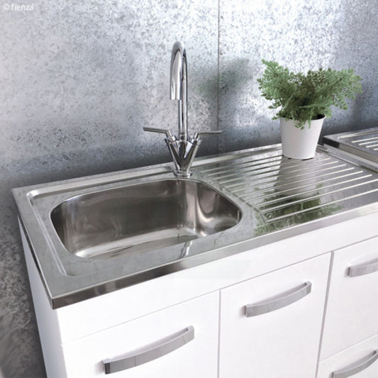 890X460X22Mm Citi Stainless Steel Top/Undermount Single Bowl Kitchen/Laundry Sink Top Kitchen Sinks