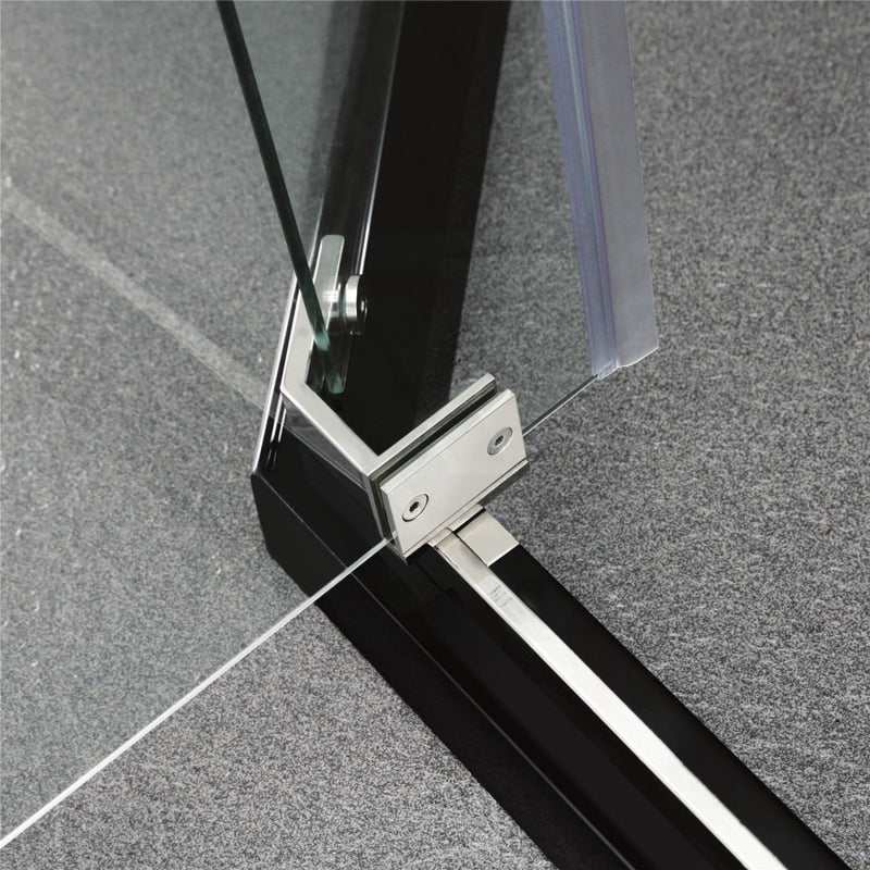 900/1000Mm Diamond Shape Shower Screen Pivot Door Chrome Semi-Frameless 6Mm Glass 1900Mm Height