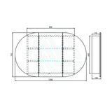 900/1200/1500Mm Ceto Olivia Matt White Oval Led Shaving Cabinet Frontlit 1200Mm Cabinets
