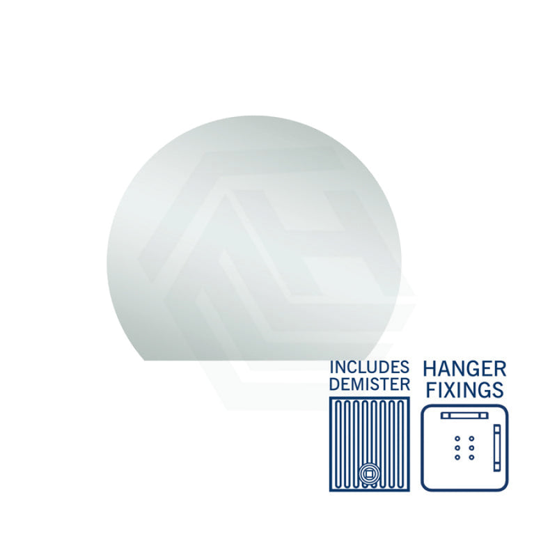 900/1200/1500Mm Hamilton D-Shaped Polished Edge Mirror Glue To Wall Or Hangers Demister Available