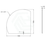 900/1200/1500Mm Roman Corner Led Mirror Sensor Touch Frameless Fan Shaped Square Led Mirrors