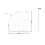 900/1200/1500Mm Roman Corner Led Mirror Sensor Touch Frameless Fan Shaped Square Led Mirrors