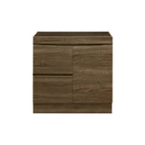 900Mm Freestanding With Kickboard Mdf Curve Edge Vanity Dark Oak Finish Left / Right Drawers Cabinet