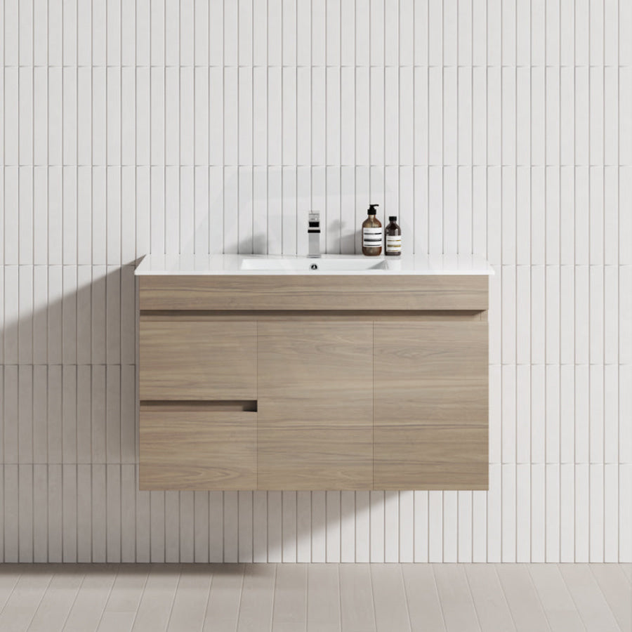 900mm Narrow Wall Hung Vanity Premium Finishes - MyHomeware