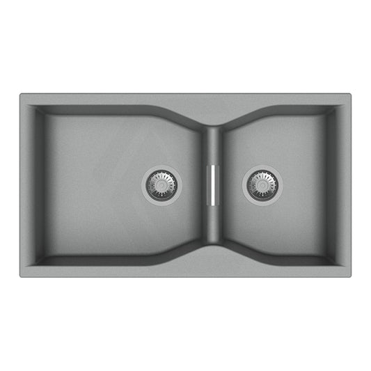 900x500x230Mm Chroma Quartz Granite Double Bowls Sink For Top/under Mount
