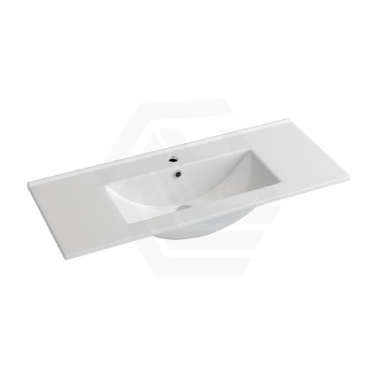 910X370X170Mm Ceramic Top For Bathroom Vanity Single Bowl 1 Tap Hole Overflow Hole Narrow Tops