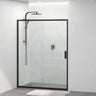 Shower Screen Semi-frameless Sliding Wall To Wall Black