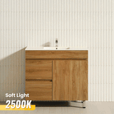 ABS 600-1500mm Light Oak Freestanding MDF Vanity Left/Right Drawers with/without Top