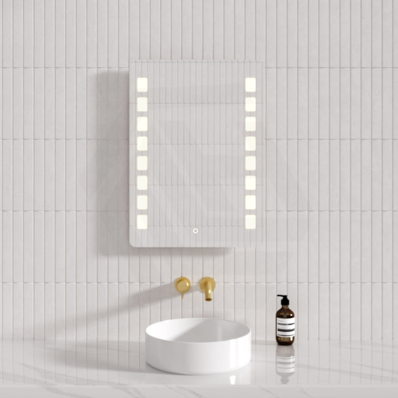 750/900Mm S1 Three Color Lights Frontlit Rectangle Square Led Mirror With Defogging Function Easy