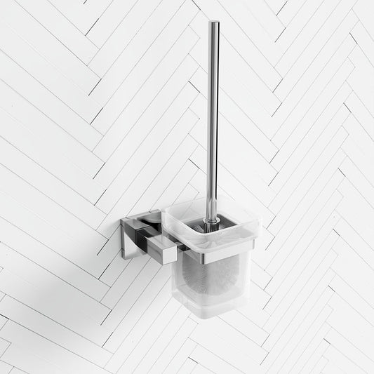 Ottimo Chrome Toilet Brush with Holder Wall Mounted