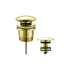 G#3(Gold) P&P Brushed Gold Universal Brass Basin Pop Up Waste 32/40mm with or without Overflow
