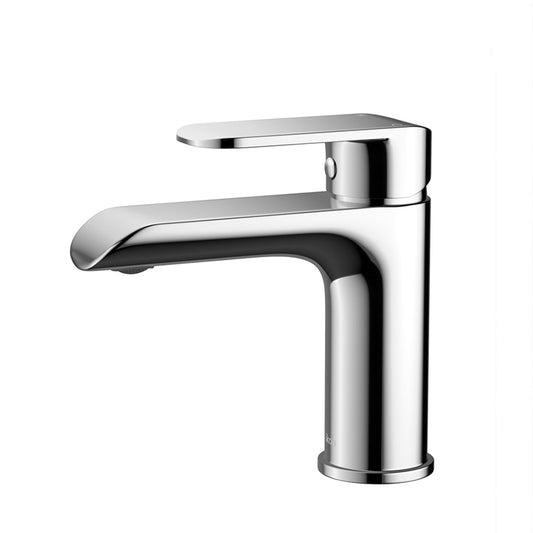 IKON Kara Solid Brass Chrome Basin Mixer Tap for Vanity and Sink