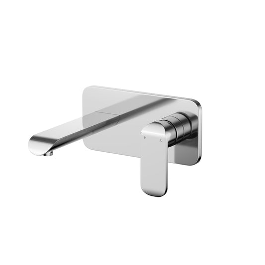 IKON Kara Solid Brass Chrome Bathtub/Basin Wall Mixer With Spout