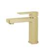 G#3(Gold) IKON Flores Solid Brass Brushed Gold Basin Mixer Tap for Vanity and Sink