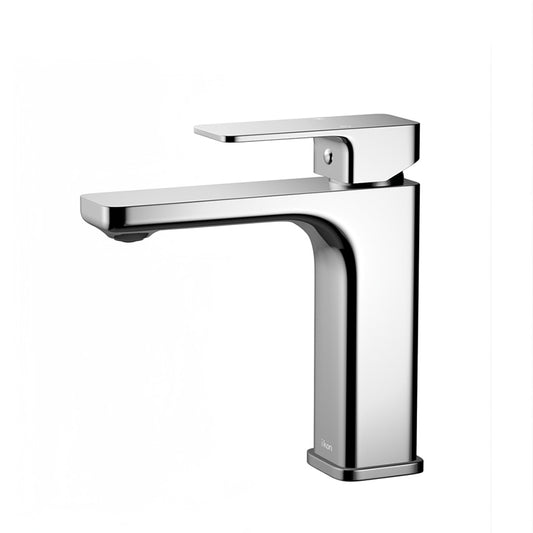 IKON Seto Solid Brass Chrome Basin Mixer Tap for Vanity and Sink