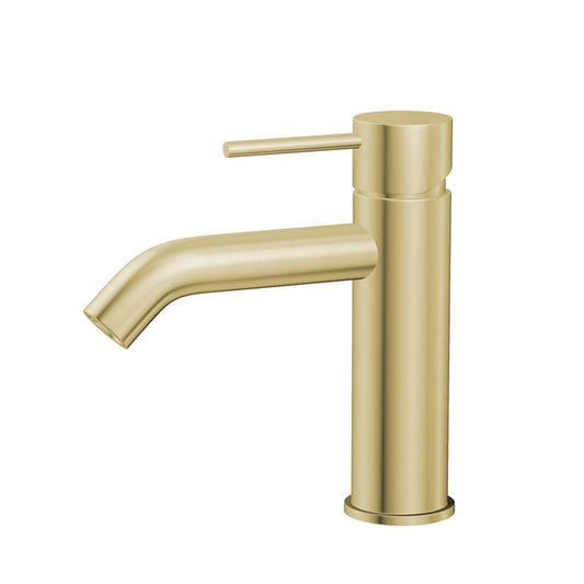 G#3(Gold) IKON Hali Solid Brass Brushed Gold Basin Mixer Tap for Vanity and Sink