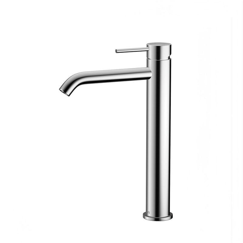IKON Hali Pin Lever Solid Brass Chrome Tall Basin Mixer Tap for Vanity and Sink