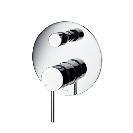 Ikon Hali Pin Lever Brass Chrome Bath/Shower Wall Mixer With Diverter Mixers 