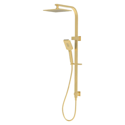 G#4(Gold) Eden Multi-function Twin Shower Set in Square Brushed Gold Surface Top Inlet