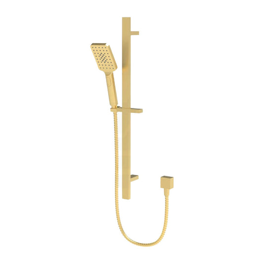 G#4(Gold) Eden Brushed Gold Sliding Handheld Shower on Rail with Water Inlet
