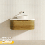 750-1800Mm Carita Wall Hung Vanity Natural Timber Grains Cabinet Only & Stone Top Available 