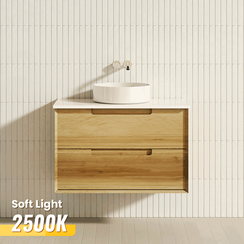 600-1500Mm Moreno Wall Hung Vanity Natural Timber Grains Cabinet Only & Stone Top Available For