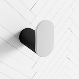 Norico Chrome & Matt Black Robe Hook Wall Mounted Solid Brass Multi-Colour Hooks