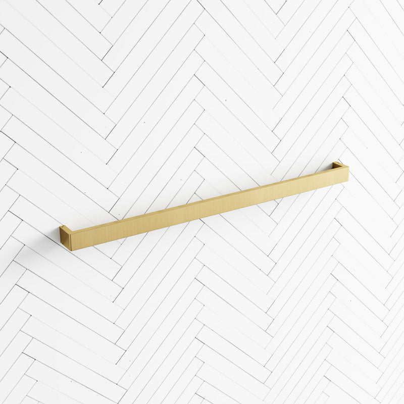 G#1(Gold) Norico Cavallo 600/800mm Square Brushed Gold Single Towel Rail Stainless Steel 304 Rails