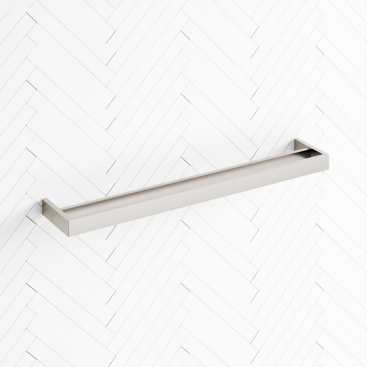 N#1(Nickel) Norico Cavallo 600/800mm Square Brushed Nickel Double Towel Rail Stainless Steel 304