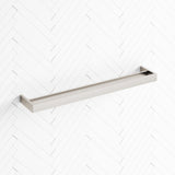 N#1(Nickel) Norico Cavallo 600/800mm Square Brushed Nickel Double Towel Rail Stainless Steel 304
