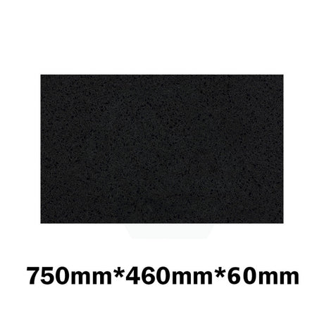 20Mm/40Mm/60Mm Thick Gloss Ink Black Stone Top For Above Counter Basins 450-1800Mm 750Mm X 460Mm /