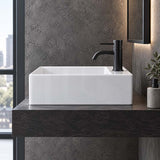 460x460x155mm Above Counter/Wall-hung Square White Ceramic Basin One Tap Hole