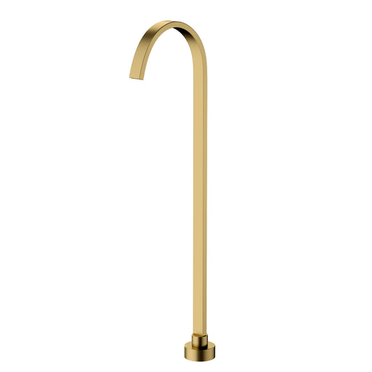 G#1(Gold) Norico Square Floor Mounted Bath Spout Stainless Steel Brushed Gold