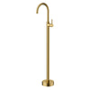 G#1(Gold) Norico Round Swivel Floor Mixers Solid Brass Brushed Gold