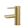 G#1(Gold) Norico Round Solid Brass Brushed Gold Basin Mixer Tap Bathroom Vanity Tap