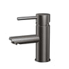 M#1(Gunmetal Grey) Norico Round Solid Brass Brushed Gunmetal Grey Basin Mixer Tap Bathroom Vanity Tap
