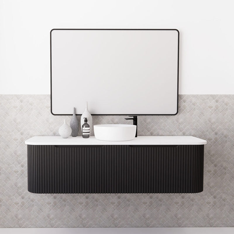 750-1500mm Bergen Wall Hung Vanity MDF Board Fluted Bathroom Cabinet 3 Colours Available